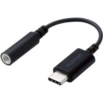 USB-C - 4極ステレオミニプラグ変換ケーブル/ブラック