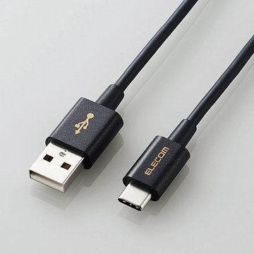 USBケーブル/USB(A-C)/認証品/耐久/1.2m/ブラック