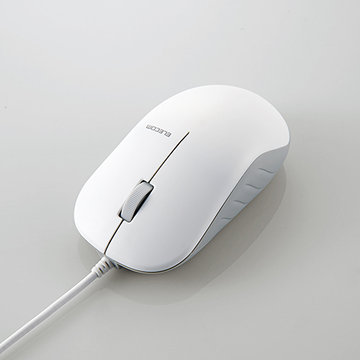 高耐久USB光学式有線マウス/3ボタン/RoHS/ホワイト
