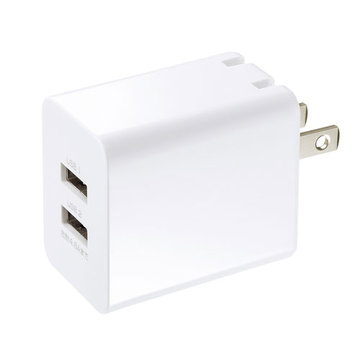 USB充電器(2ポート・合計4.8A・ホワイト)
