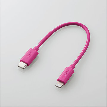 USB-C to Lightningケーブル/0.1m/ピンク