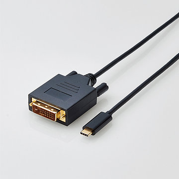 変換ケーブル/USB-C-DVI/1m/ブラック