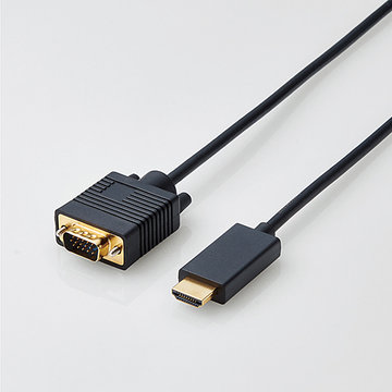 変換ケーブル/HDMI-VGA/1m/ブラック