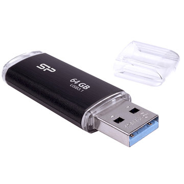 USB3.1メモリ Blaze B02 64GB ブラック キャップ