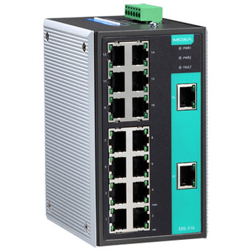 アンマネージドスイッチ、16xRJ45、Tモデル