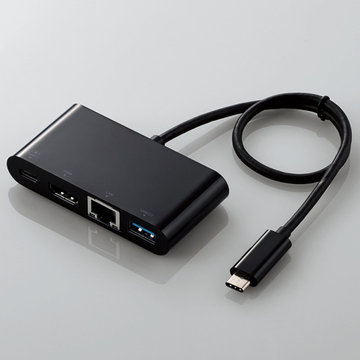 Type-Cドッキングステーション/USB PD/30cm/ブラック