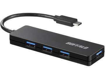 ひかりTVショッピング | USB3.1 Gen1 Type-C 4ポートバスパワーハブ ブラック BSH4U120C1BK｜BUFFALO