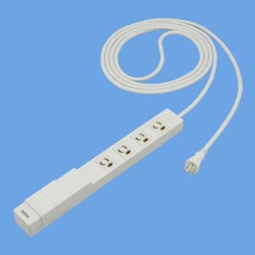 [充電用]USBコンセント付OAタップ(4コ口・グレー)