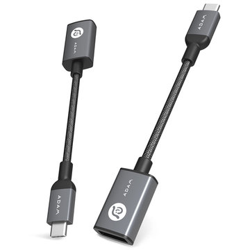 USB Type-C - USB-A変換アダプター グレー