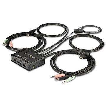 ケーブル一体型 2ポート USB HDMI対応KVMスイッチ