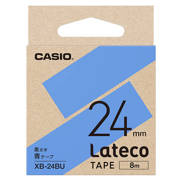 Lateco用テープ 24mm 青/黒文字