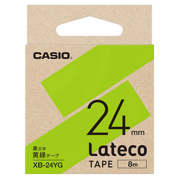 Lateco用テープ 24mm 黄緑/黒文字