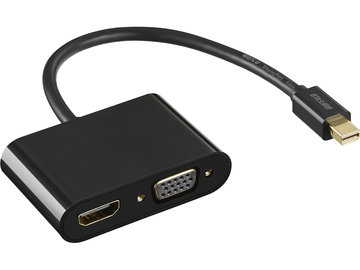miniDP-HDMI・VGA変換アダプター 0.15m ブラック