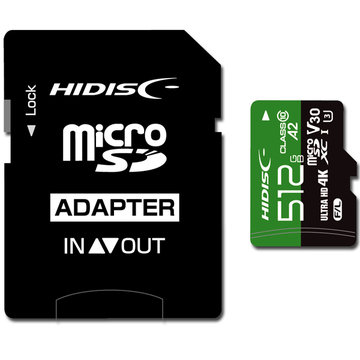 microSDXCカード Read最大170MB/S 512GB
