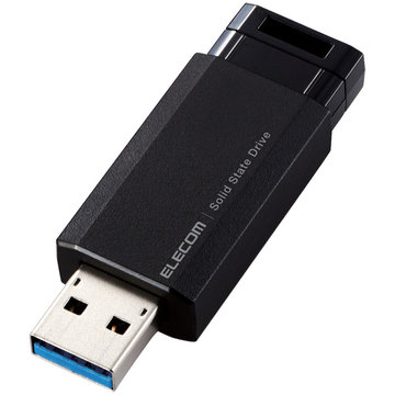 外付SSD/ノック式/USB3.2(Gen2)/250GB/ブラック