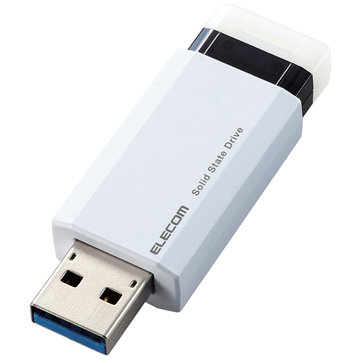 外付SSD/ノック式/USB3.2(Gen2)/500GB/ホワイト