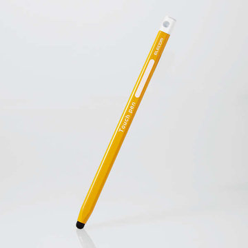 タッチペン/鉛筆型/三角/細軸/超感度タイプ/イエロー
