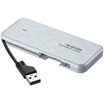 外付SSD/ケーブル収納/USB3.2Gen1/1TB/ホワイト