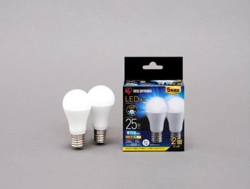 LED電球 E17 広配光 25形 昼白色 2個セット