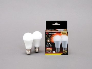 LED電球 E17 広配光 40形 電球色 2個セット
