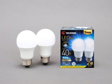 LED電球 E26 広配光 40形 昼白色 2個セット