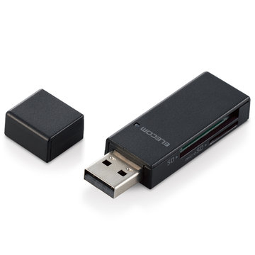 カードリーダー/USB2.0/SD+microSD対応/ブラック