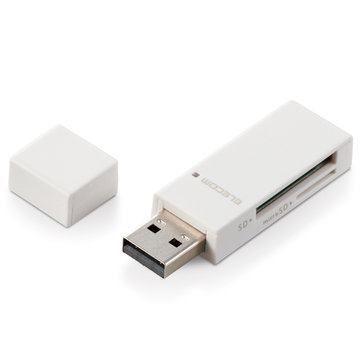 カードリーダー/USB2.0/SD+microSD対応/ホワイト