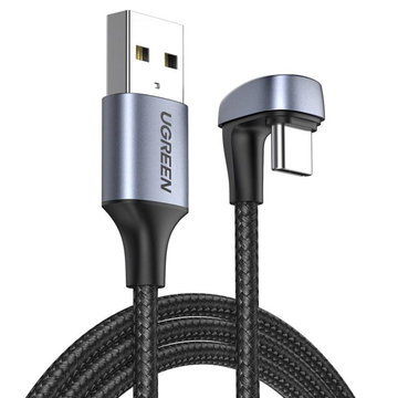 USB2.0A(M) - USB-C 3Aデータケーブル U字 1m