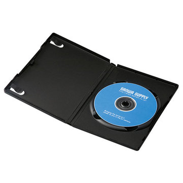 DVDトールケース(1枚収納・3枚セット・ブラック)