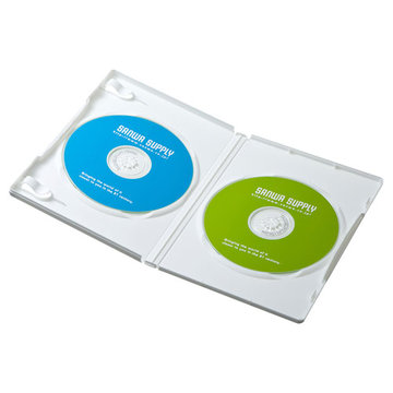DVDトールケース(2枚収納・10枚セット・ホワイト)