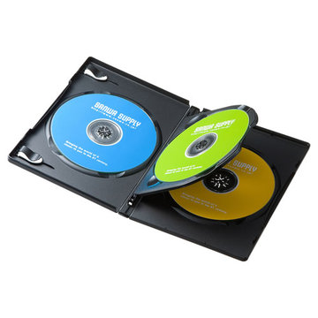 DVDトールケース(3枚収納・10枚セット・ブラック)