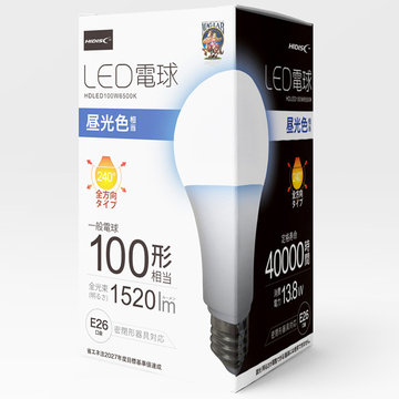 LED電球 E26 100形相当 全方向 昼光色