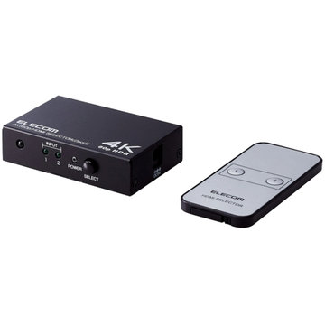 HDMI切替器/4K60P対応/2入力1出力/リモコン付