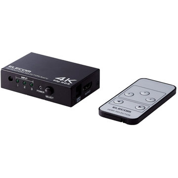 【送料無料】ELECOM HDMI切替器/ゲーム用/4K60P対応/3入力1出力 GM-DHSW4KP31BK