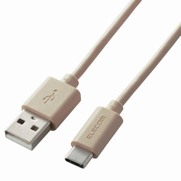 USB-A to USB Type-Cケーブル/1.0m/ベージュ