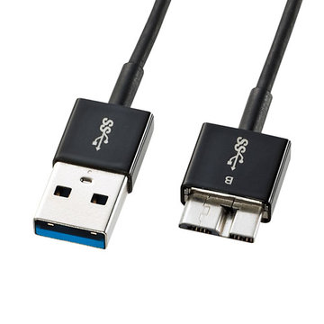 USB3.0マイクロケーブル(A-MicroB) 0.3m 超ごく細