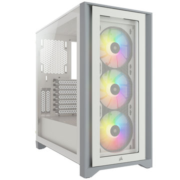 iCUE 4000X RGB Tempered Glass -White-