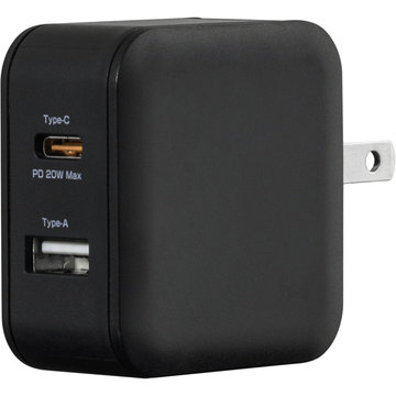 USB-ACアダプタ 2ポート 20W ブラック