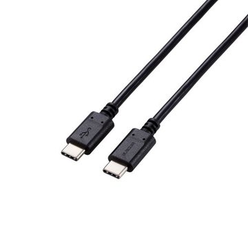 USB2.0ケーブル/C-C/認証品/5A出力/1.0m/ブラック