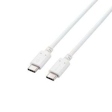 USB2.0ケーブル/C-C/認証品/5A出力/1.0m/ホワイト