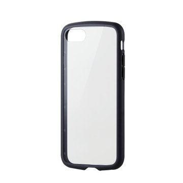 iPhone SE 第3世代/ケース/背面ガラス/ブラック