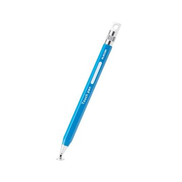 タッチペン/六角鉛筆型/ディスクタイプ/ブルー