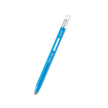 タッチペン/六角鉛筆型/導電繊維タイプ/ブルー
