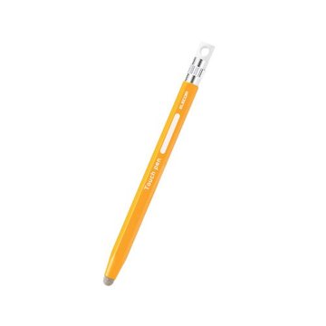 タッチペン/六角鉛筆型/導電繊維タイプ/イエロー