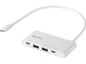 USB3.2(Gen2)バスパワー4ポートPD対応ハブ ホワイト