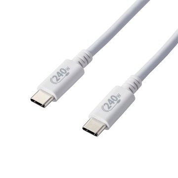 USB2.0ケーブル/C-C/認証品/240W/1.0m/ホワイト