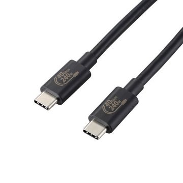 USB4ケーブル/C-C/認証品/240W/1.0m/ブラック