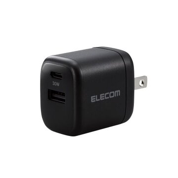AC充電器/30W/USB-C1ポート/USB-A1ポート/ブラック