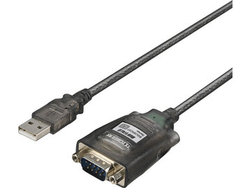 USBシリアル変換ケーブル ブラックスケルトン 1m