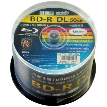 BD-R DL x6 録画用 プリンタブル 50P スピンドル